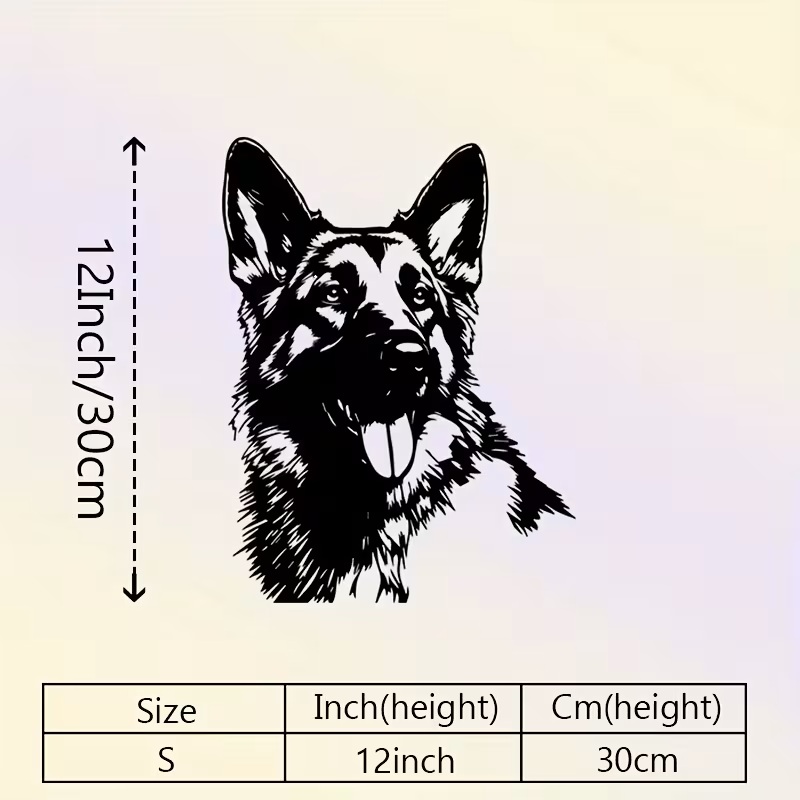 German Shepherd Metal Wall Art – Dog Head  Wall Decor