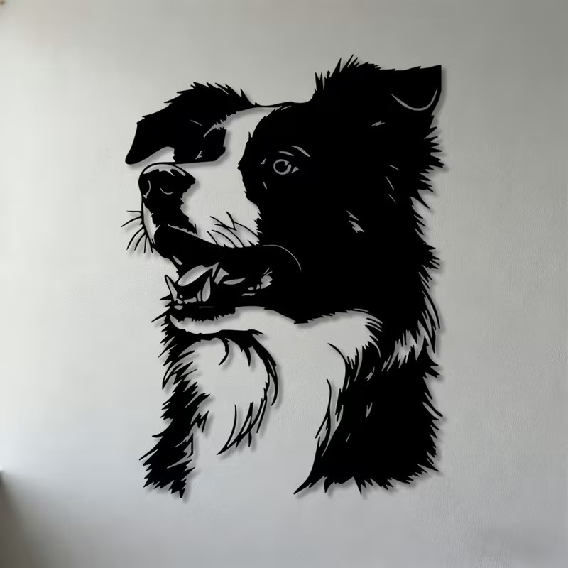 Border Collie – Metal Wall Art – Dog Wall Decor 35cm Ideal Dog Owners