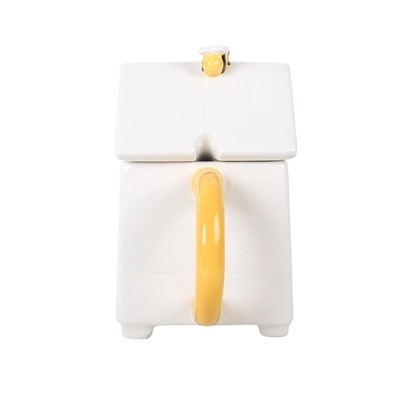 Beehive Mug 500ml with Gold Bee Spoon – Ceramic Bumblebee Gift