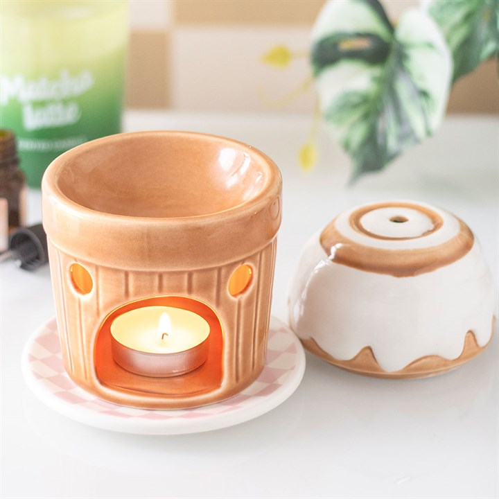Cinnamon Roll Oil Burner – Cute Ceramic Wax Melt Diffuser