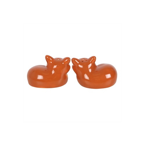 Ceramic Fox Salt & Pepper Shakers – Woodland Kitchen Tableware Set