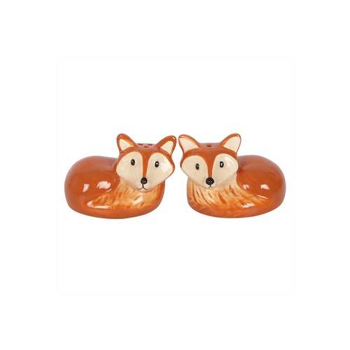 Ceramic Fox Salt & Pepper Shakers – Woodland Kitchen Tableware Set