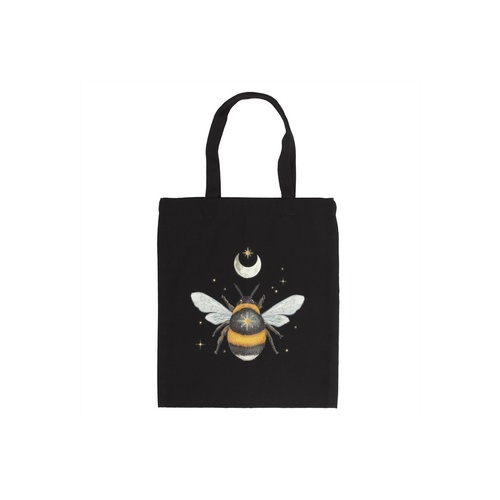 Forest Bee Tote Bag – Black Reusable Shopping Bag