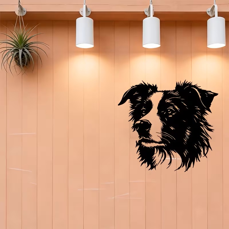 Border Collie Metal Wall Art – Dog Head Silhouette Décor