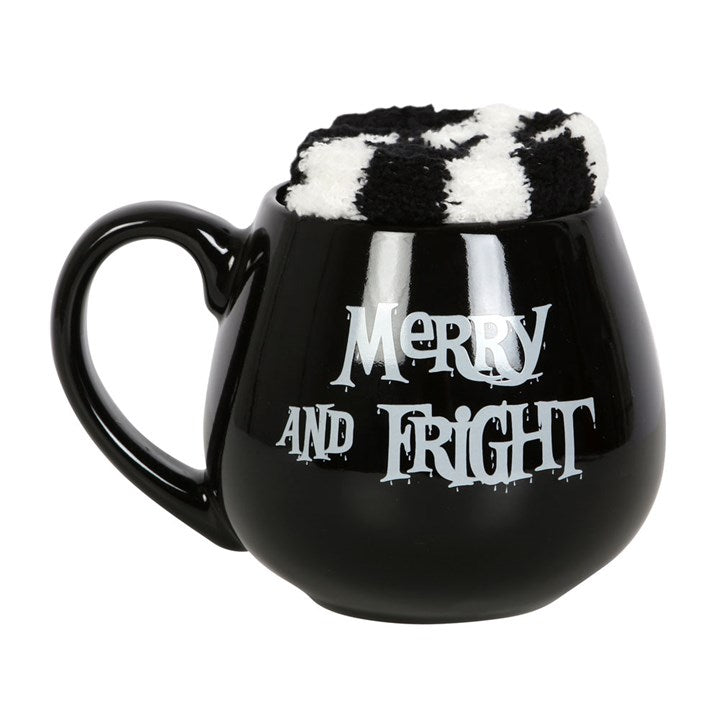 Merry & Fright Mug and Socks Set – Spooky Christmas Gift