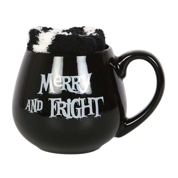 Merry & Fright Mug and Socks Set – Spooky Christmas Gift