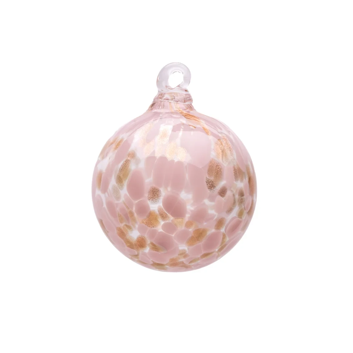Pink & Gold Fleck Glass Bauble Gift Set