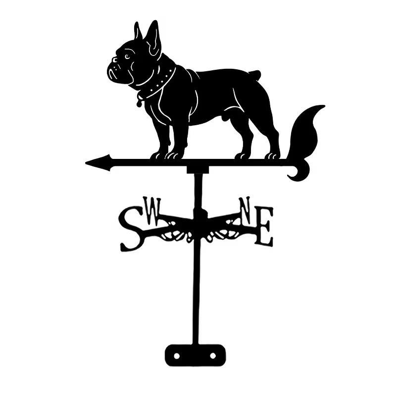 French Bulldog Wind Vane Weather Vane – Metal Wall Art Garden Decor