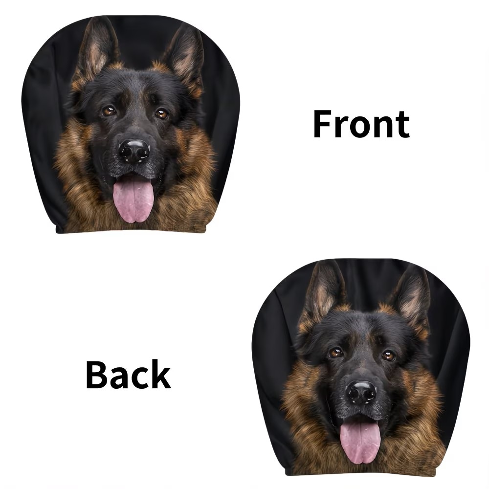 German Shepherd Headrest Covers – Universal Car Seat Decor