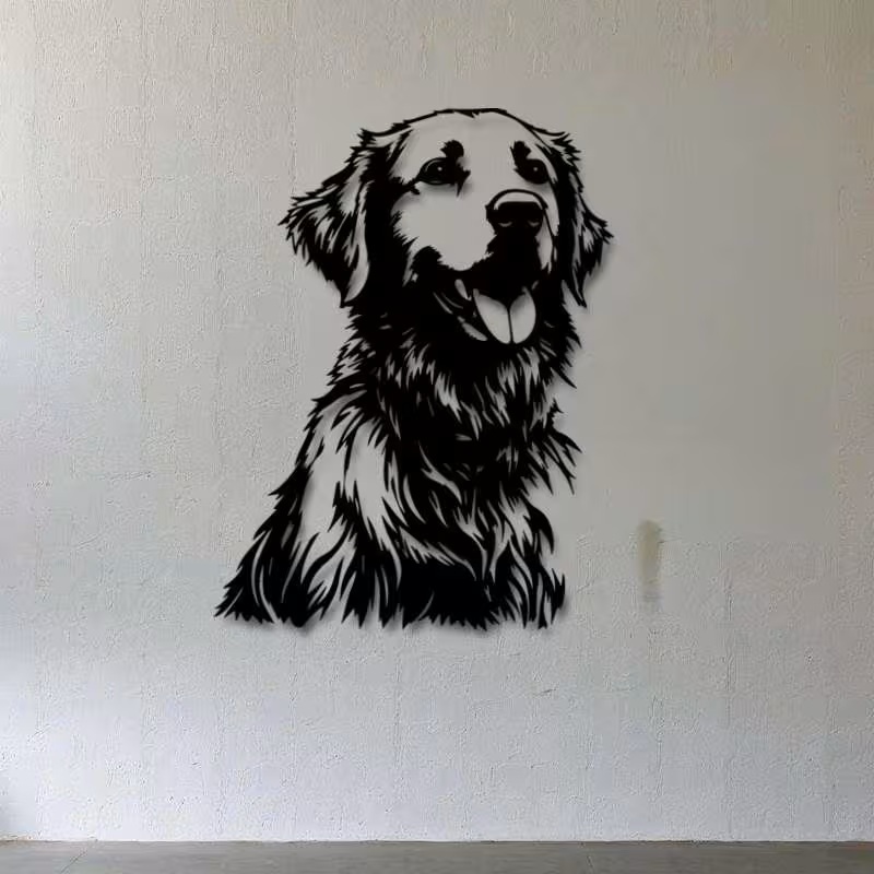 Golden Retriever Metal Wall Art – Dog Décor