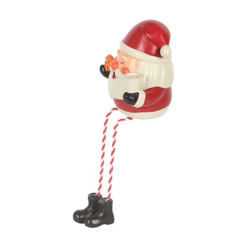Jolly Santa Shelf Sitter Ornament – Christmas Mantel Decoration
