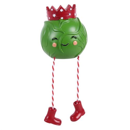 Brussels Sprout Shelf Sitter Ornament – Quirky Christmas Decoration