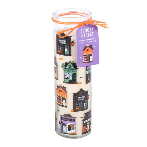 Pumpkin Cinnamon Rolls Scented Glass Tube Candle – Halloween Décor