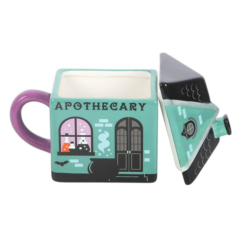 Apothecary Ceramic Lidded Mug – Halloween Coffee & Tea Mug