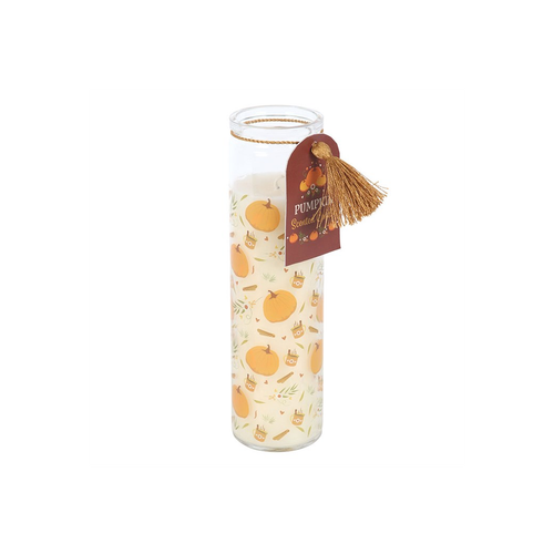 Pumpkin Print Tube Candle – Autumn Halloween Scented Home Décor Gift