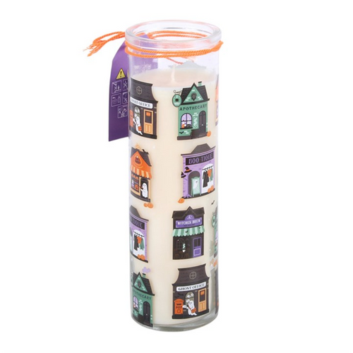 Pumpkin Cinnamon Rolls Scented Glass Tube Candle – Halloween Décor