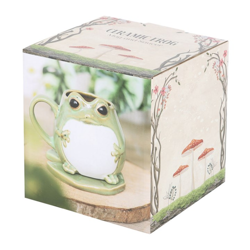 Frog Shaped Ceramic Mug 450ml with Lily Pad Coaster – Frog Lover Gift