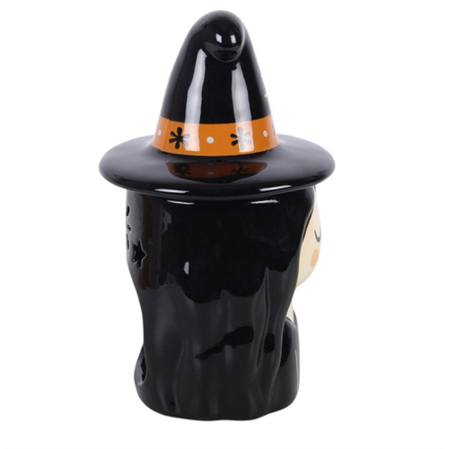 Witch Ceramic Oil Burner – Folk Floral Fragrance Burner