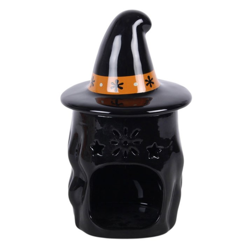 Witch Ceramic Oil Burner – Folk Floral Fragrance Burner