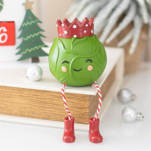 Brussels Sprout Shelf Sitter Ornament – Quirky Christmas Decoration