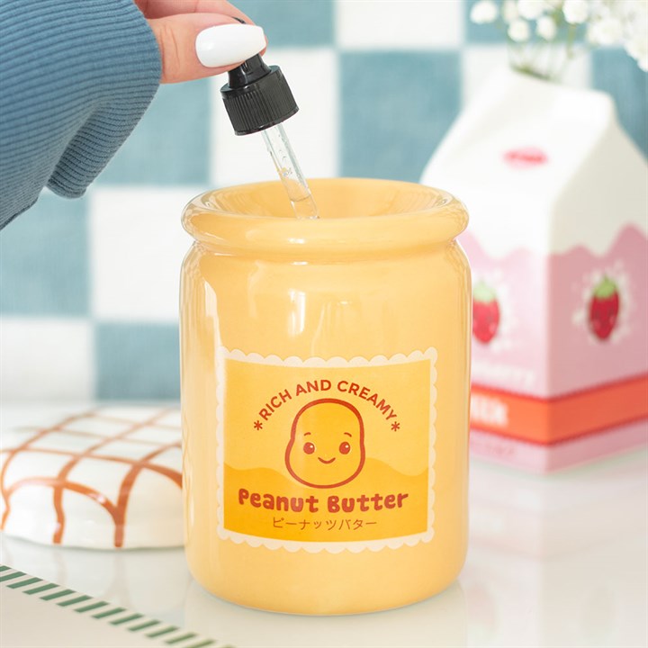 Peanut Butter Jar Oil Burner – Cute Ceramic Wax Melt Warmer