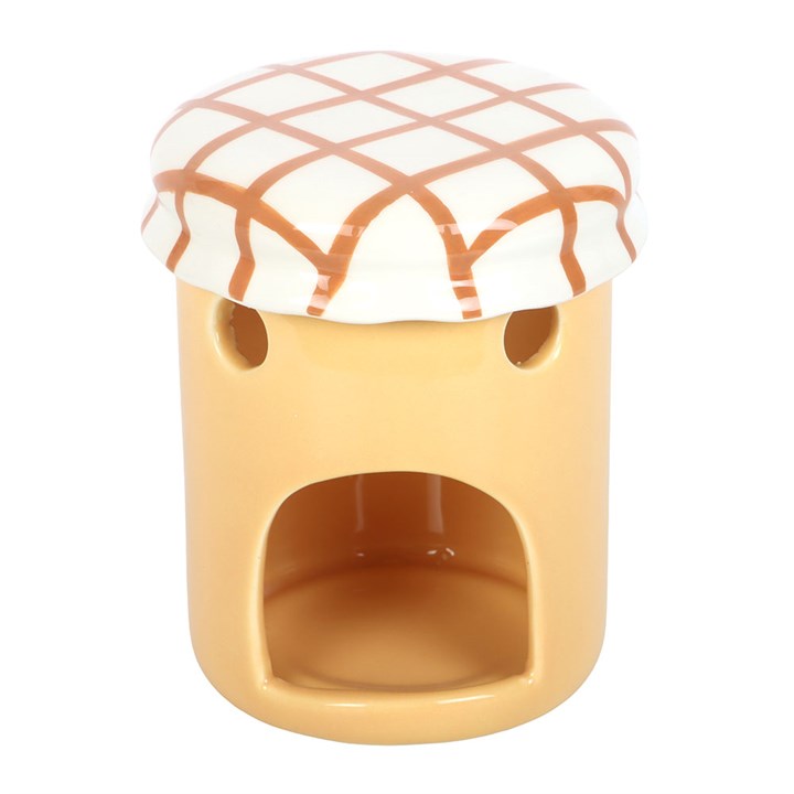 Peanut Butter Jar Oil Burner – Cute Ceramic Wax Melt Warmer