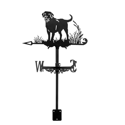 Labrador Weathervane – Metal Dog Garden Wind Direction Decor