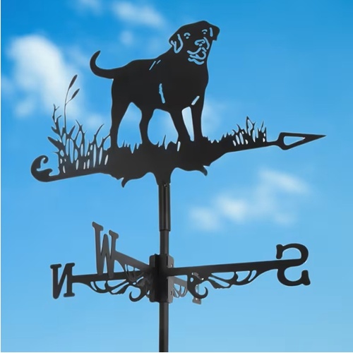 Labrador Weathervane – Metal Dog Garden Wind Direction Decor