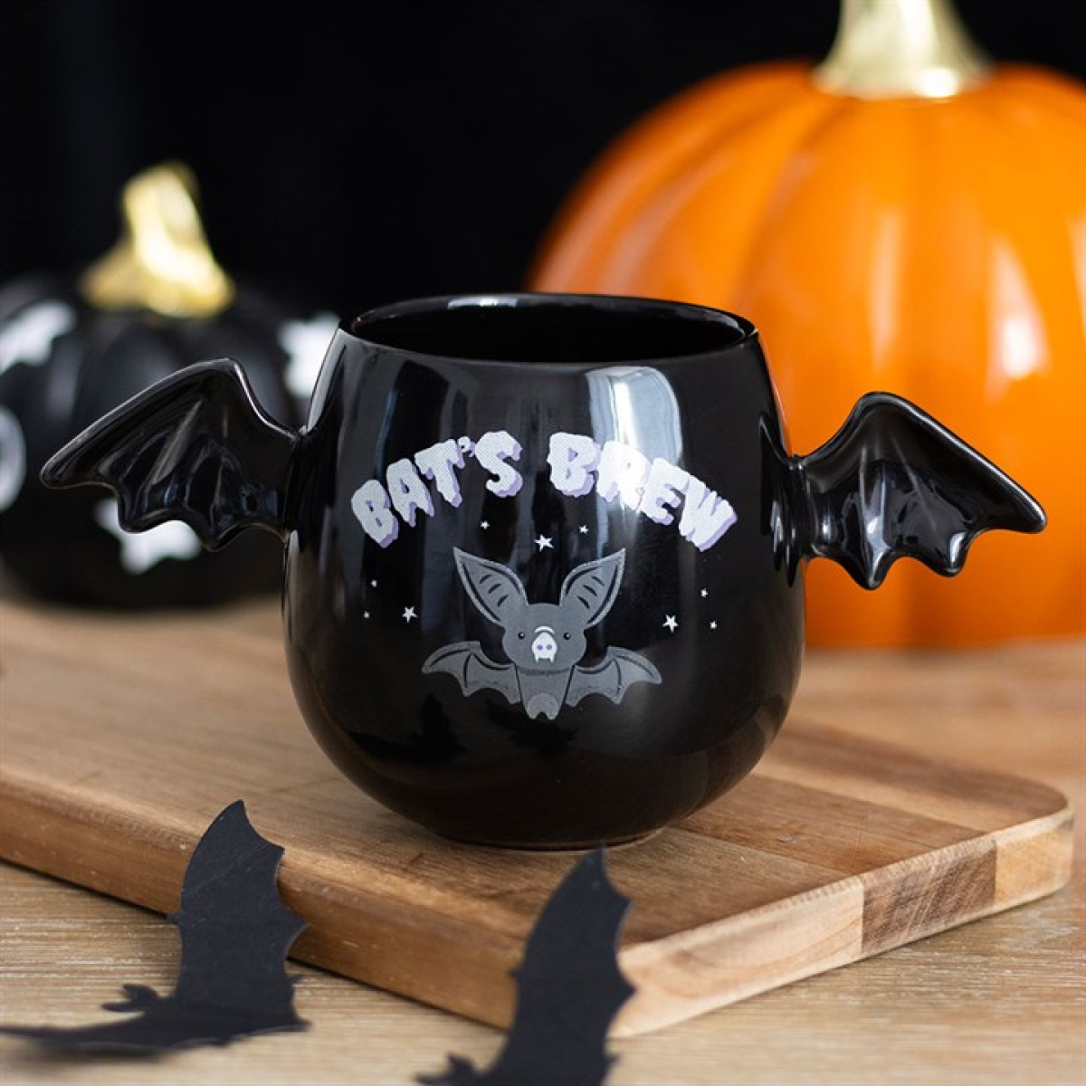 Bat Wing Ceramic Mug – Gothic Coffee Cup with Spooky Style