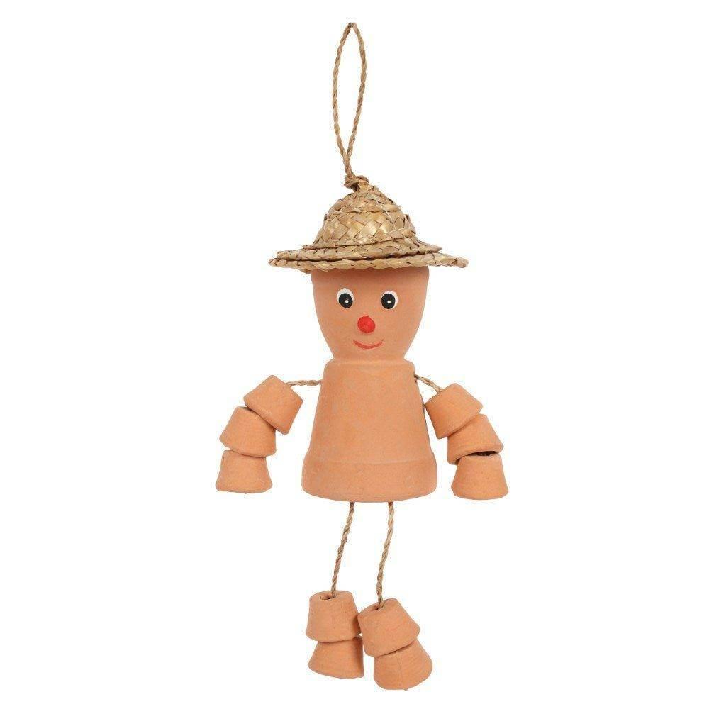 Small Terracotta Pot Man – Hanging Garden Ornament