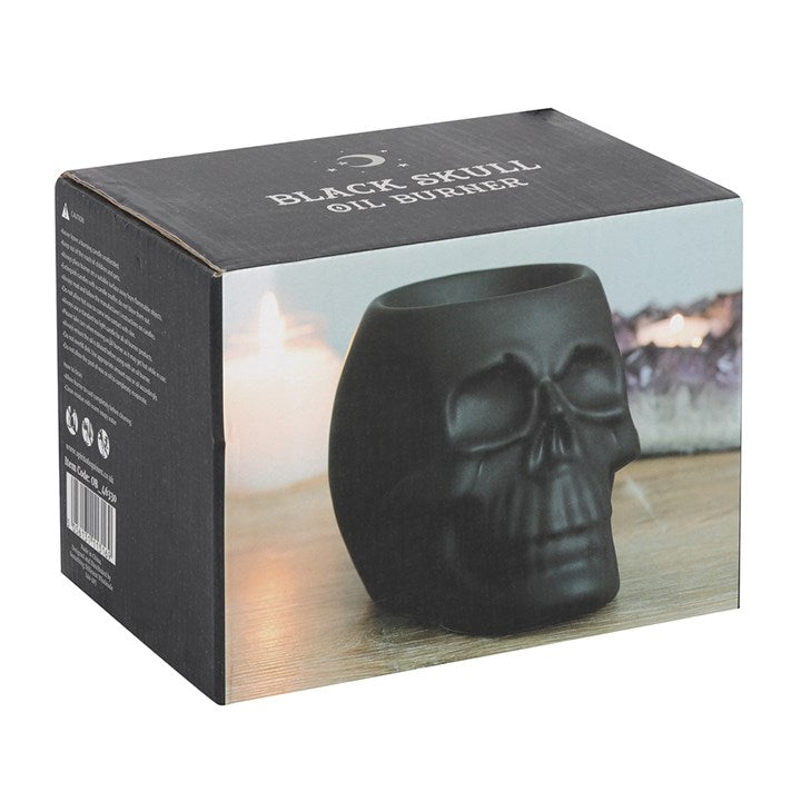 Skull Oil Burner Black – Ceramic Wax Melt & Tealight Diffuser
