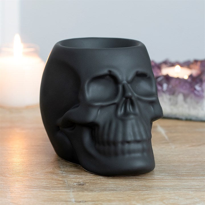 Skull Oil Burner Black – Ceramic Wax Melt & Tealight Diffuser