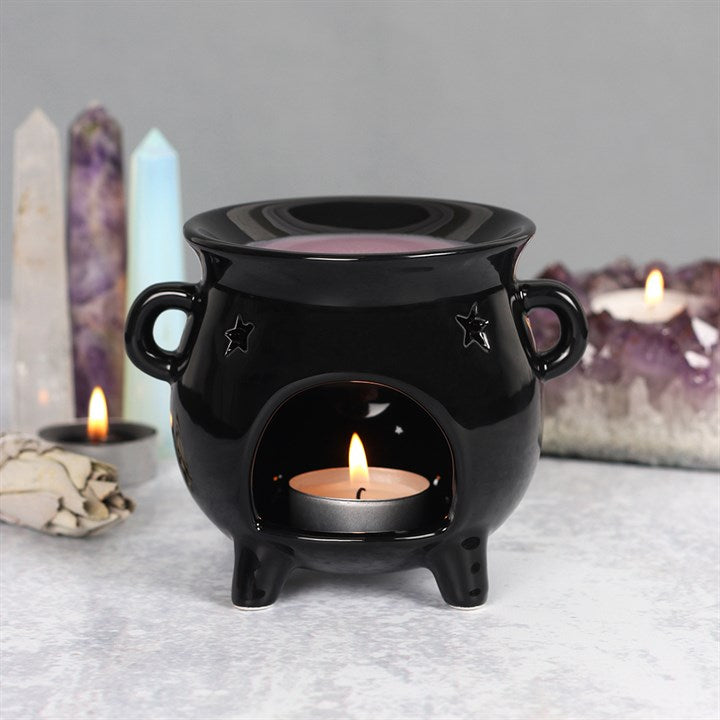 Black Cauldron Oil Burner – Star Cut Wax Melt Warmer