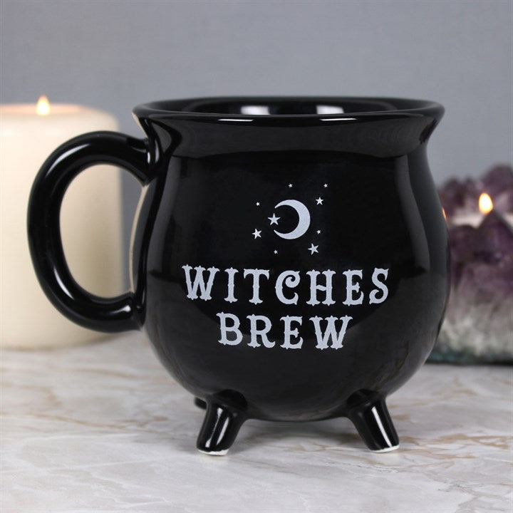 Witches Brew Cauldron Mug – Black Gothic Coffee Cup