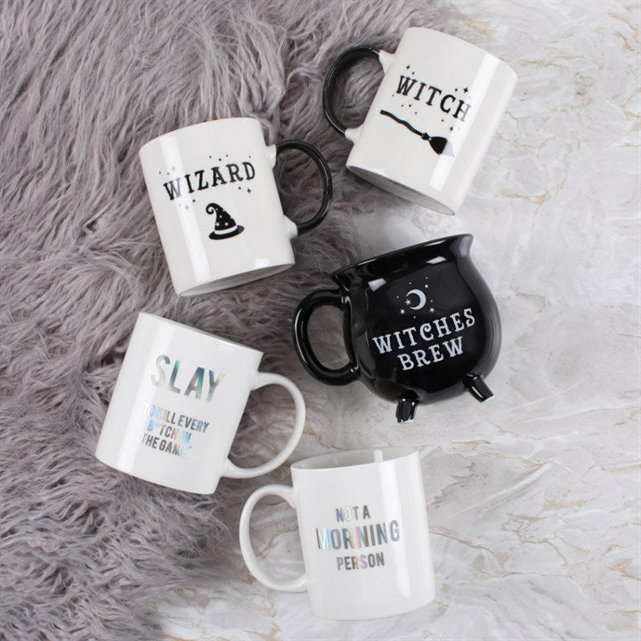 Witches Brew Cauldron Mug – Black Gothic Coffee Cup