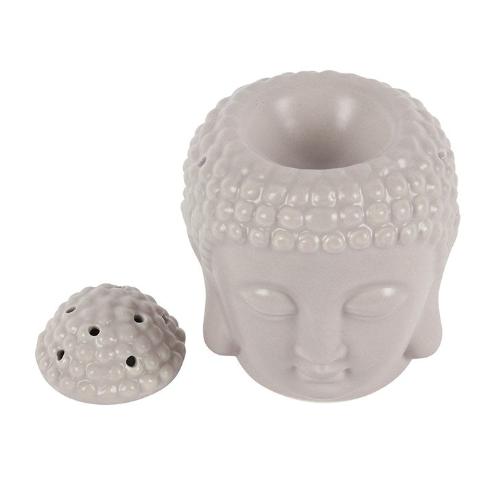 Buddha Head Oil Burner Grey – Ceramic Wax Melt Diffuser