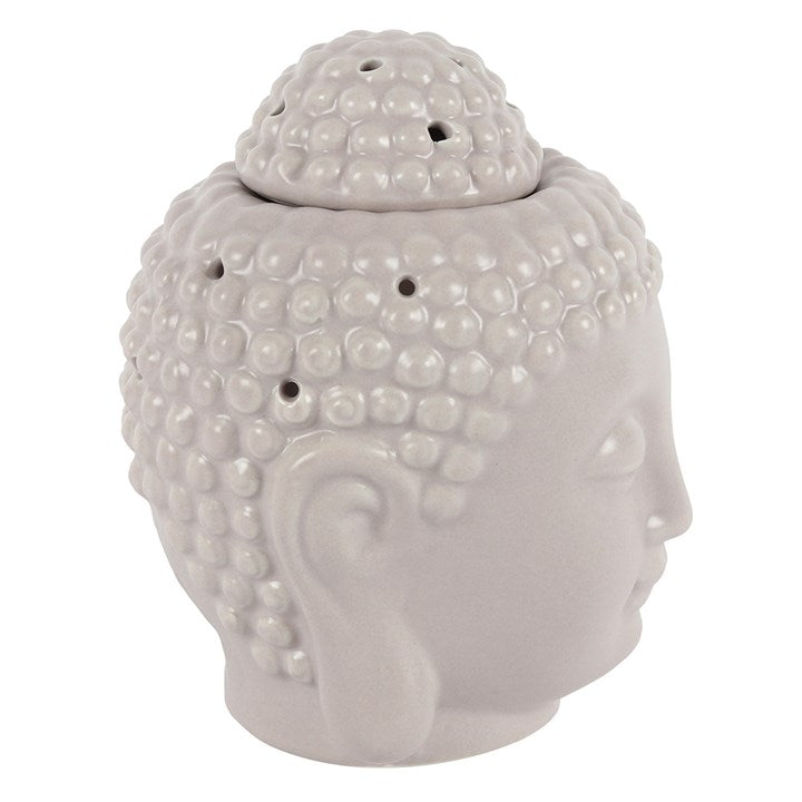 Buddha Head Oil Burner Grey – Ceramic Wax Melt Diffuser