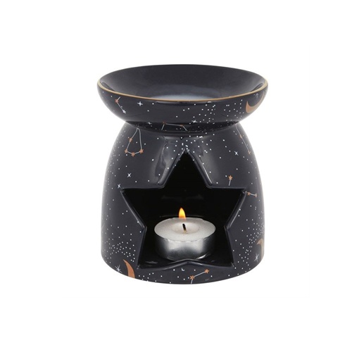 Purple Constellation Oil Burner – Gold Star Design for Wax Melts & Oils