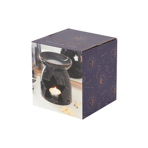 Purple Constellation Oil Burner – Gold Star Design for Wax Melts & Oils