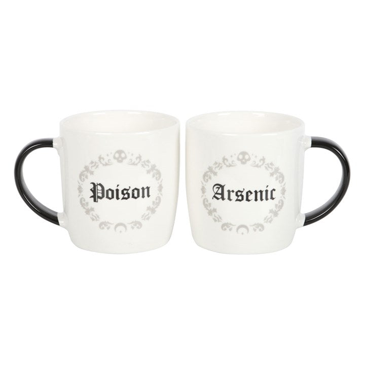 Poison & Arsenic Mug Set – Gothic Couple Cups 350ml