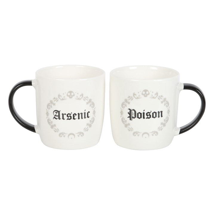 Poison & Arsenic Mug Set – Gothic Couple Cups 350ml
