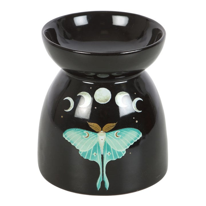 Luna Moth Oil Burner – Black Metal Moon Phase Diffuser