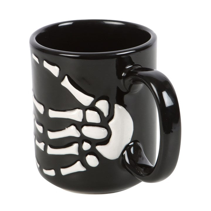 Skeleton Hand Mug 350ml – Gothic Ceramic Coffee Cup