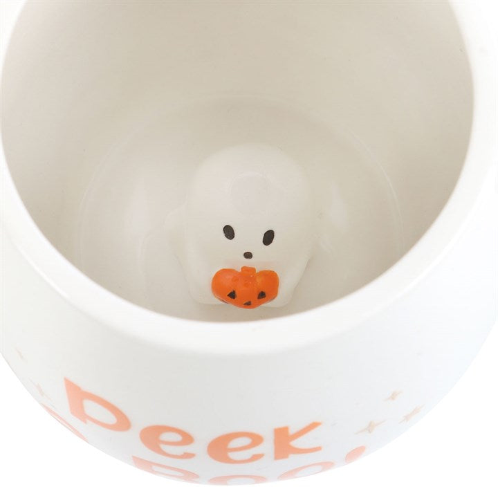 Peekaboo Ghost Mug 500ml – Hidden Surprise Halloween Cup