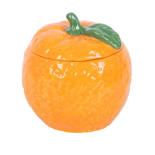Orange Shaped Ceramic Candle Jar – Novelty Citrus Scented Home Décor