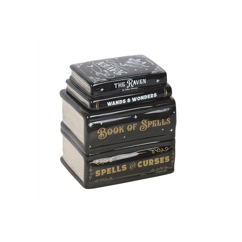 Spell Book Stack Ceramic Oil Burner – Gothic Witchy Home Fragrance
