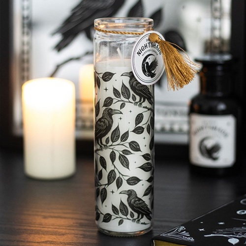 Deadly Nightshade Glass Tube Candle – Gothic 70 Hour Burn Candle