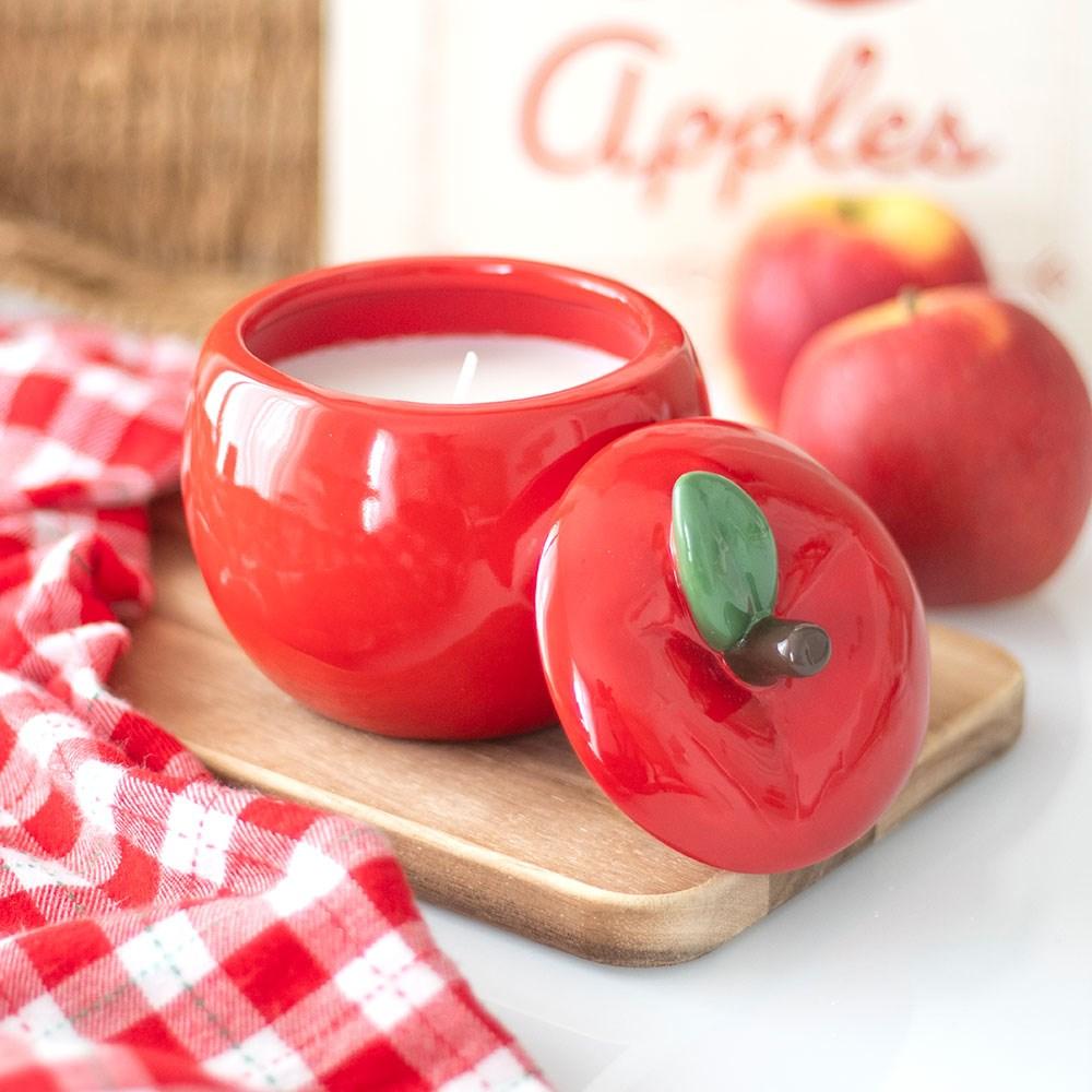 Red Apple Shaped Candle Jar – Novelty Country Style Scented Candle