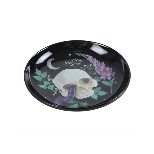 Gothic Skull & Snake Ceramic Trinket Dish – Jewellery & Key Holder