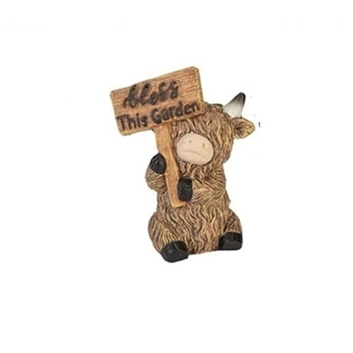 Highland Cow Garden Ornaments Set